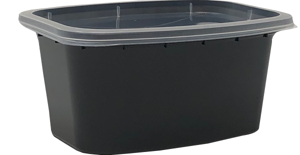 12oz Black Meal Prep Rectangle Single Compartment Food Containers. -  Pak-Man Packaging
